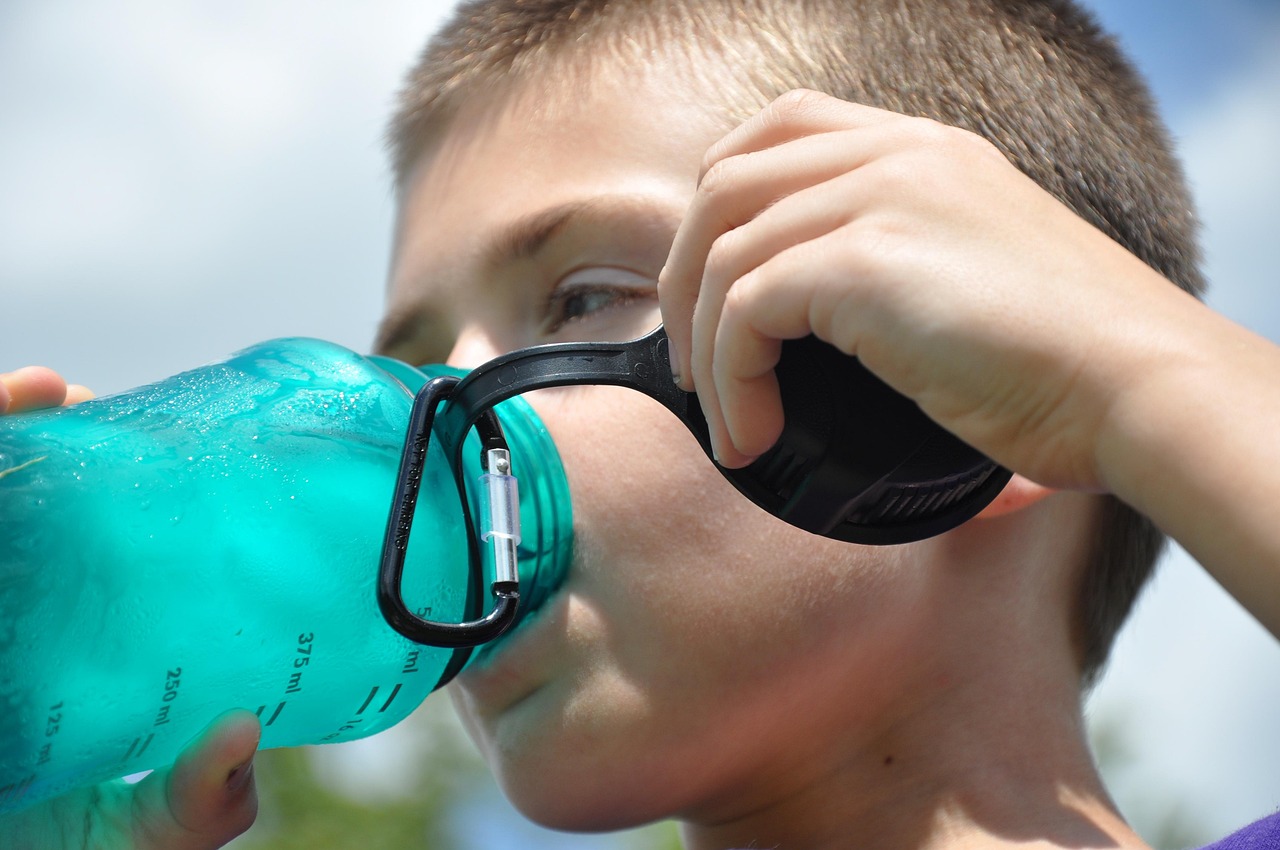 person drinking water healthy lifestyle