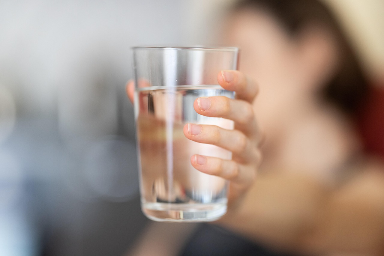 water glass hydration wellness