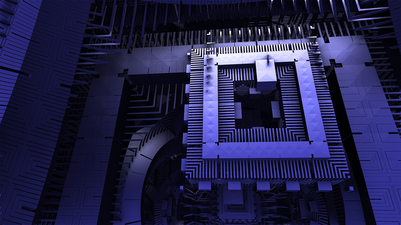 quantum computing chip abstract