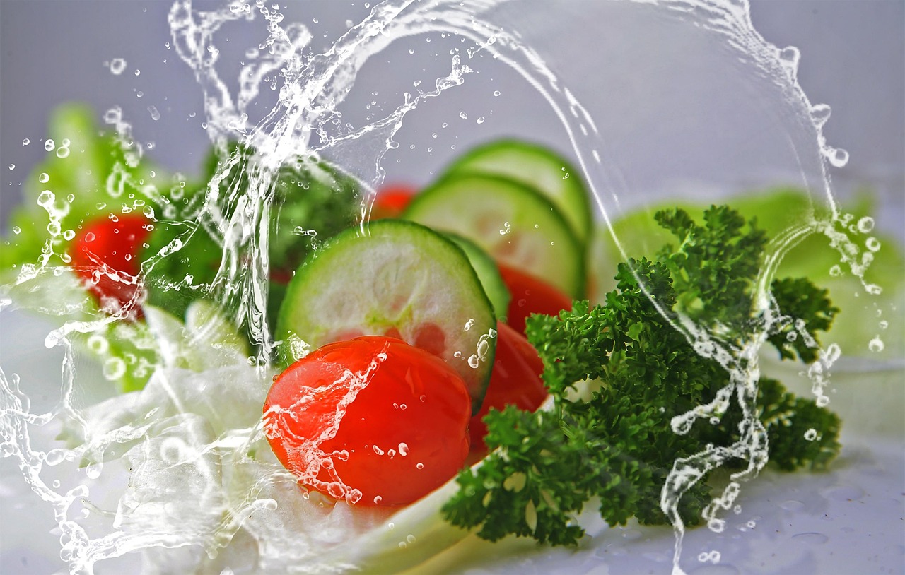 healthy green vegetables salad